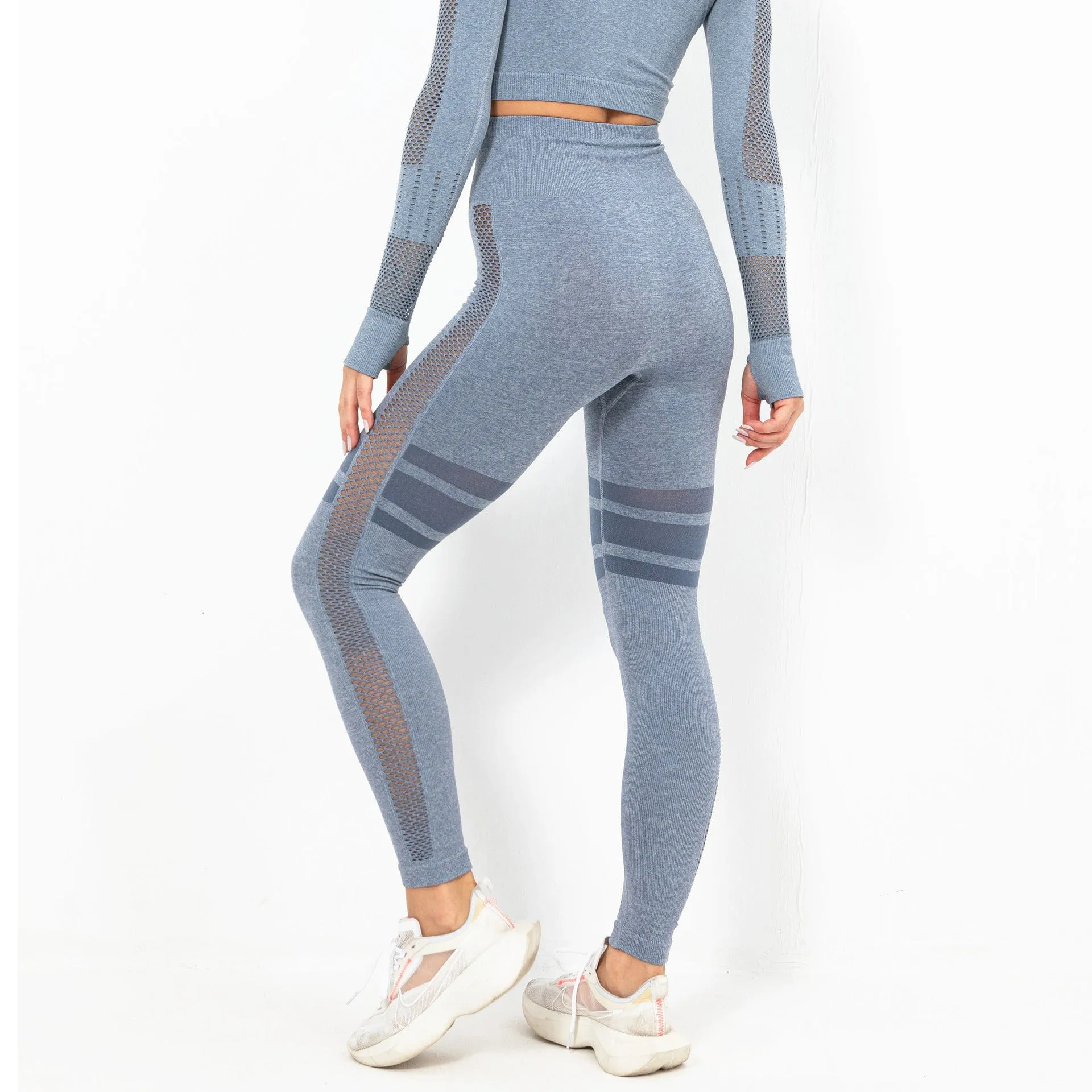 WellPer Seamless Mesh Sports Leggings