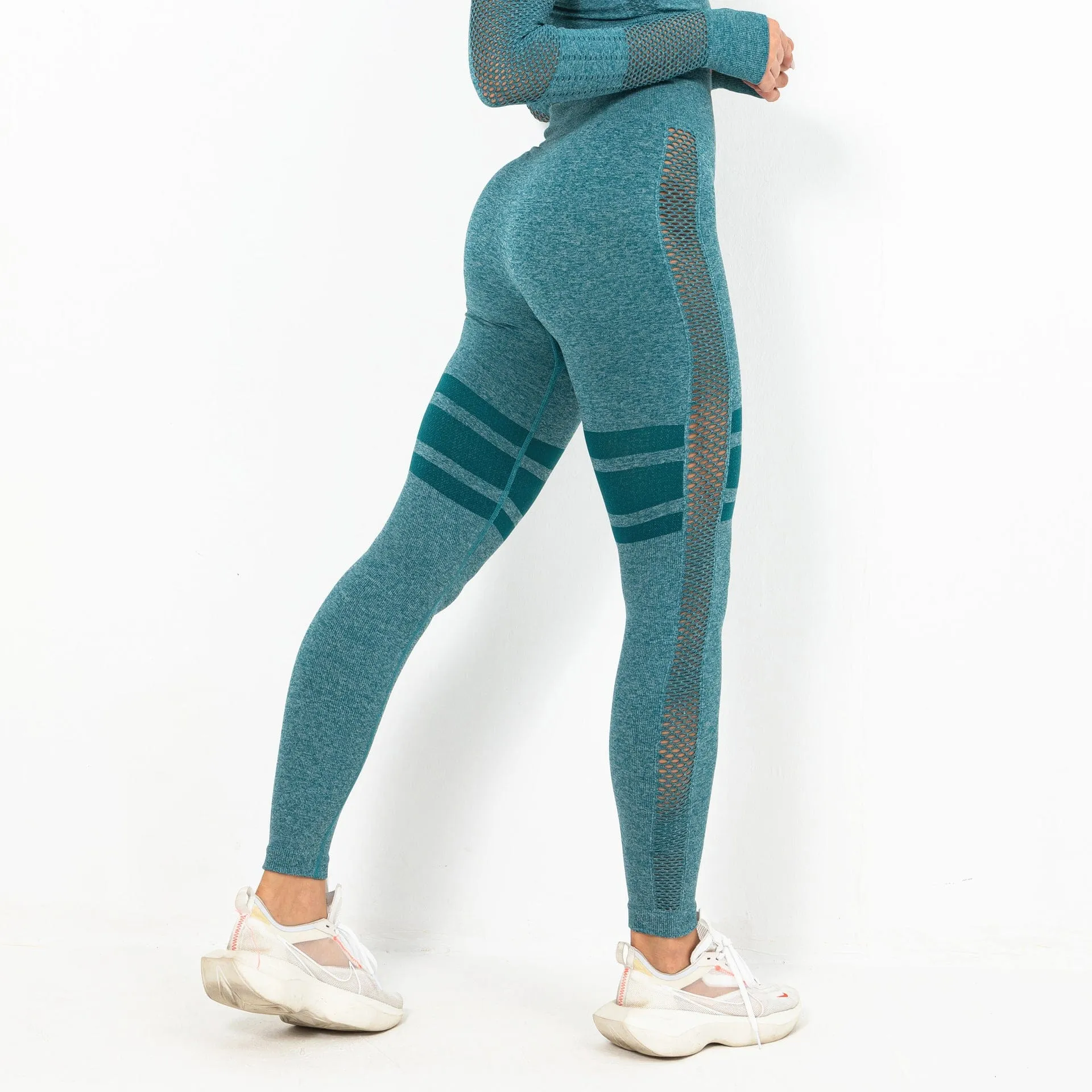 WellPer Seamless Mesh Sports Leggings