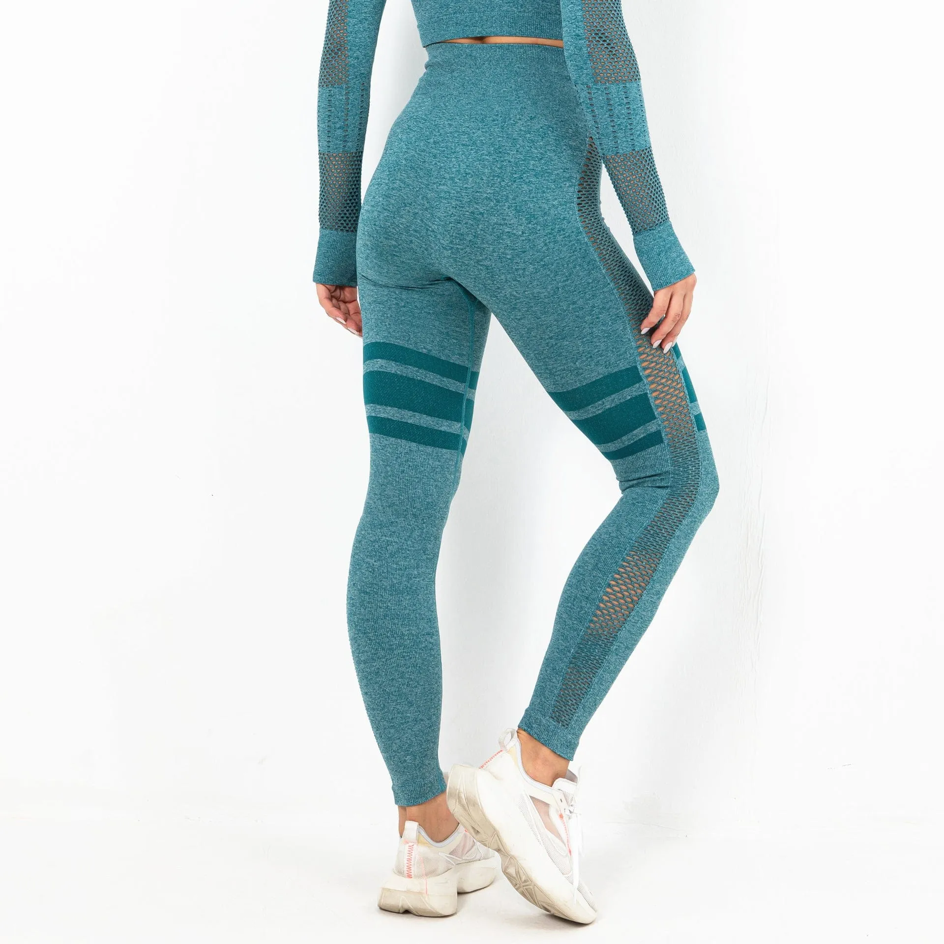 WellPer Seamless Mesh Sports Leggings