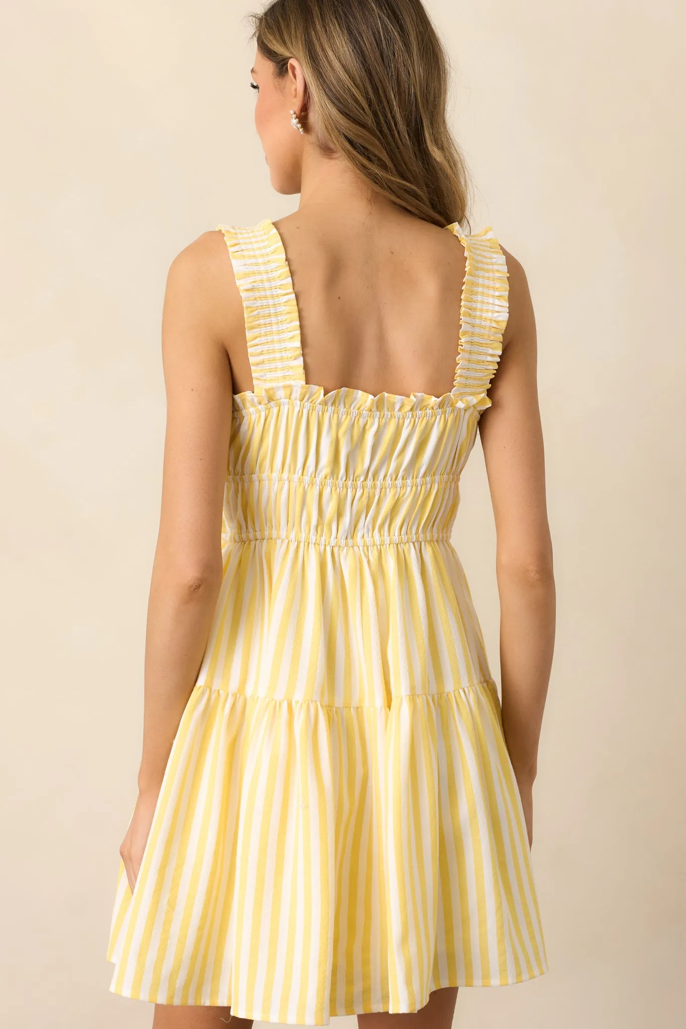 When Life Gives You Lemons Yellow Stripe Mini Dress