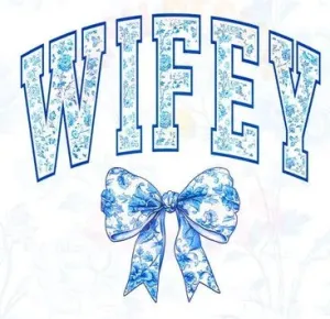 Wifey Floral Toile Tee or Sweatshirt