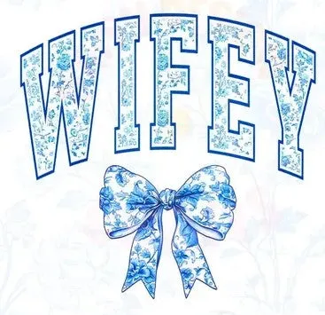 Wifey Floral Toile Tee or Sweatshirt