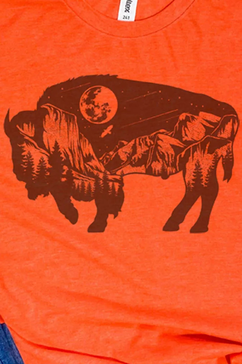 Wilderness Buffalo Unisex Poly-Rich Blend Tee