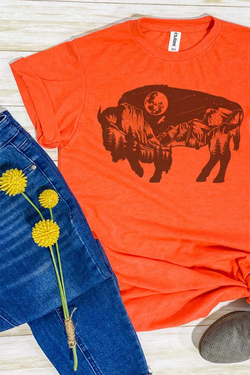 Wilderness Buffalo Unisex Poly-Rich Blend Tee