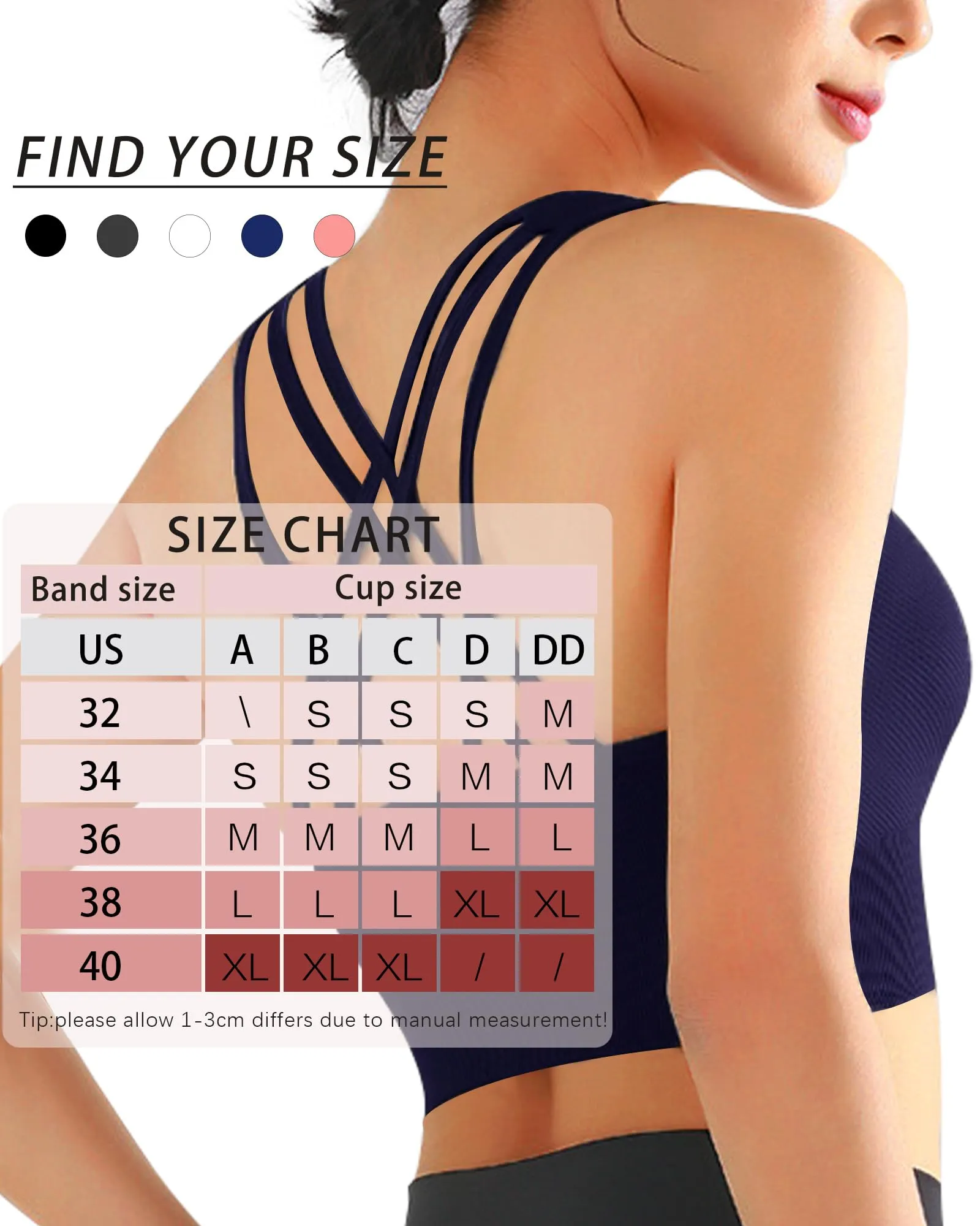 Wireless V Neck Sports Bras