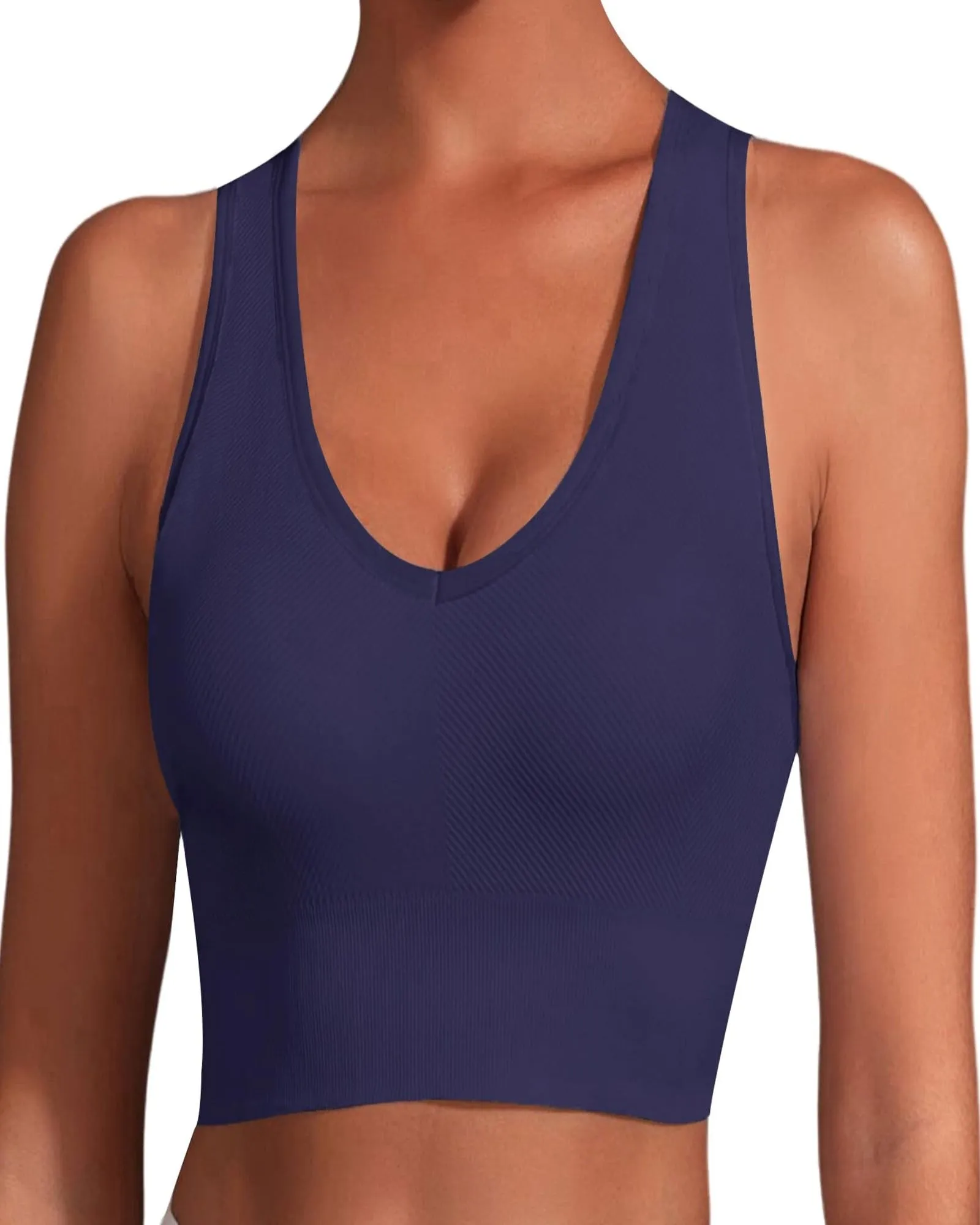 Wireless V Neck Sports Bras