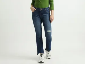 Women Solid Boot Cut Jeans