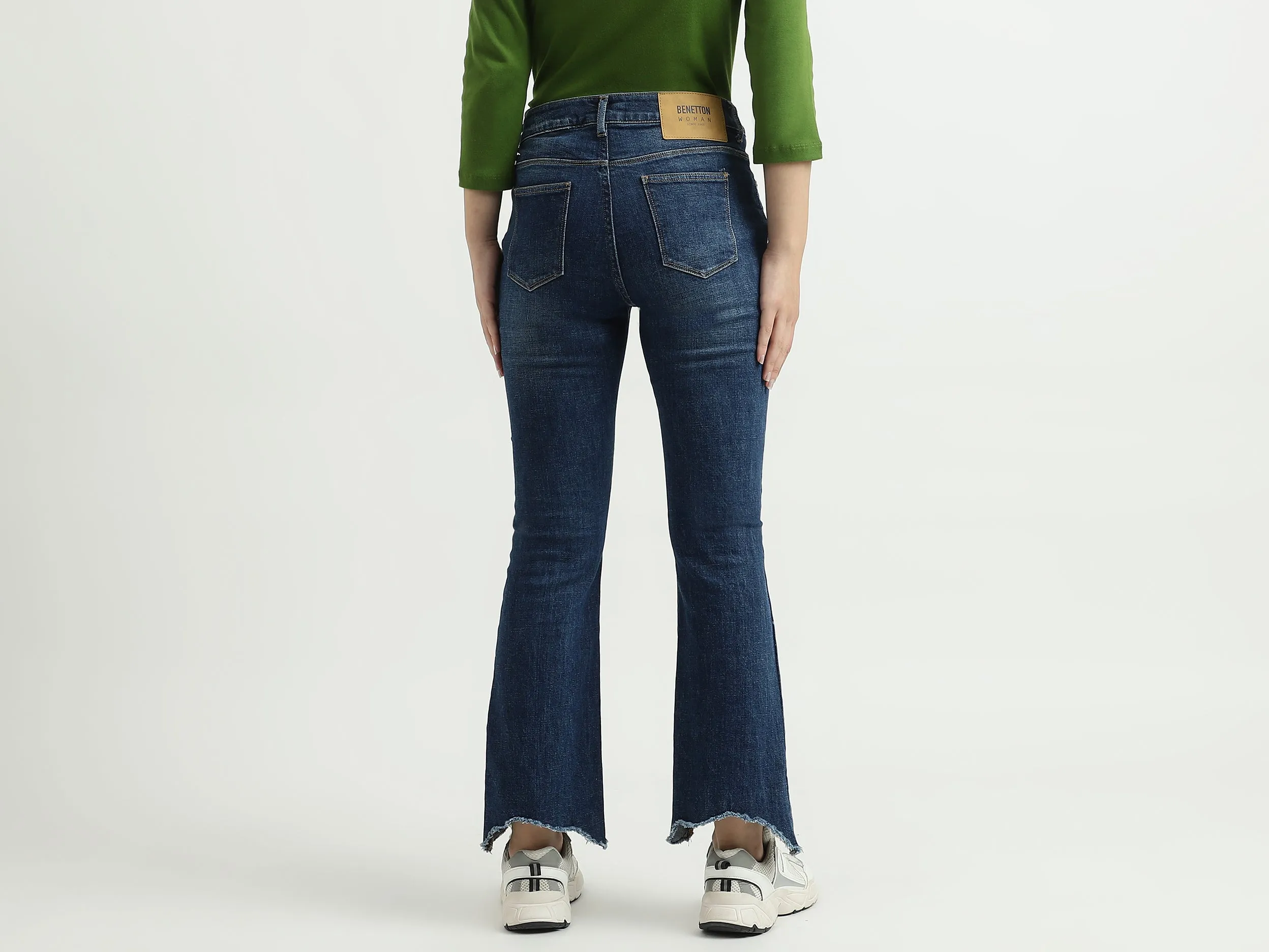 Women Solid Boot Cut Jeans