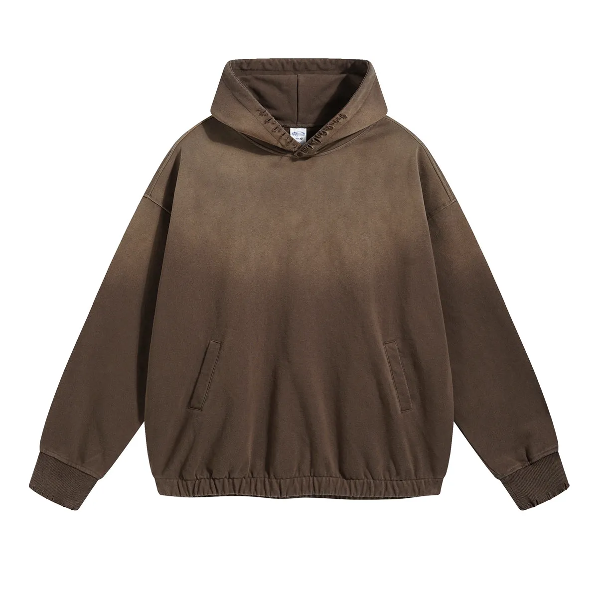 Women's Acid Wash Elastic Hem Hoodie