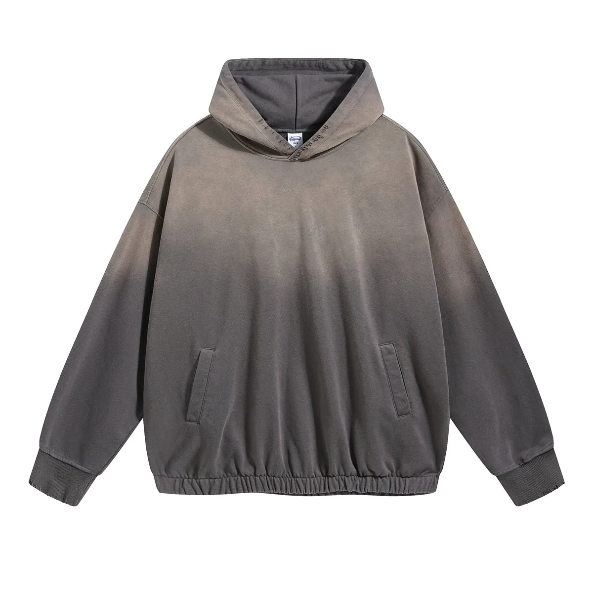 Women's Acid Wash Elastic Hem Hoodie