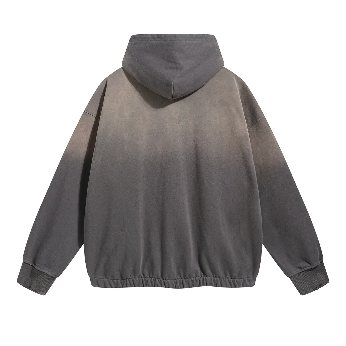 Women's Acid Wash Elastic Hem Hoodie