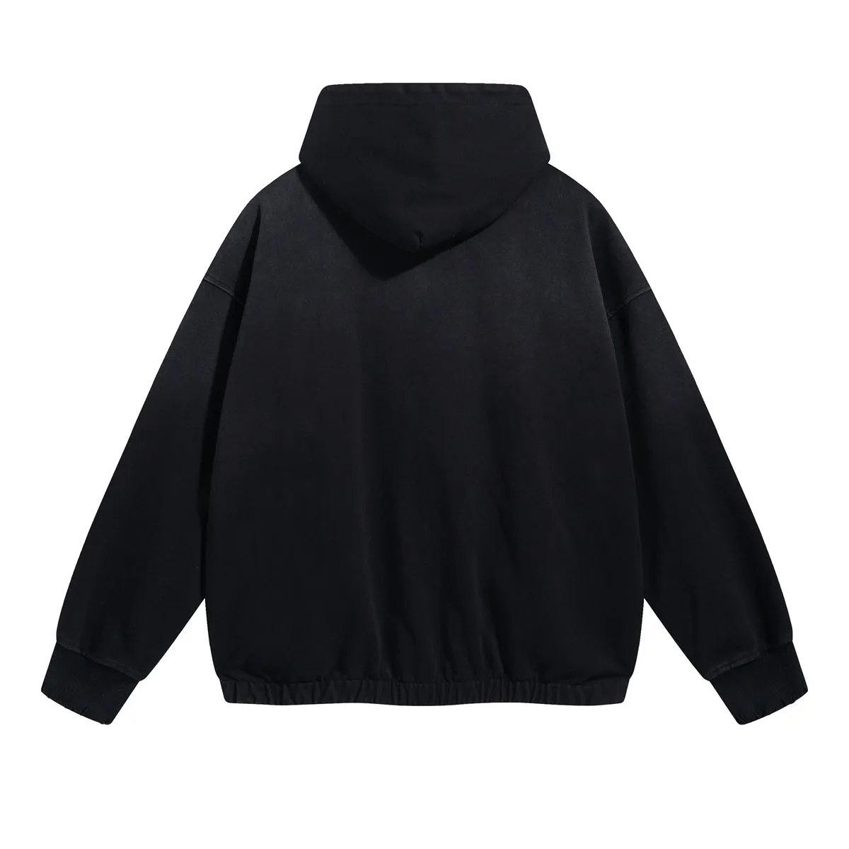 Women's Acid Wash Elastic Hem Hoodie