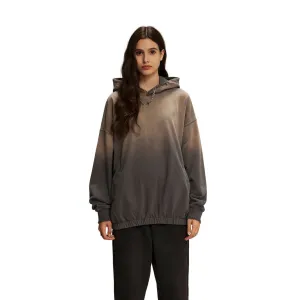 Women's Acid Wash Elastic Hem Hoodie