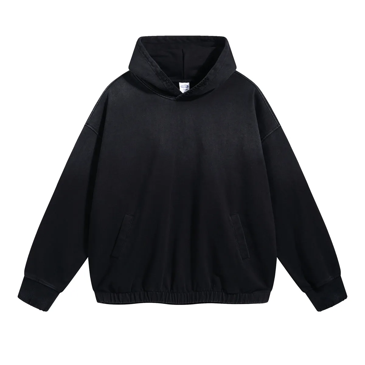 Women's Acid Wash Elastic Hem Hoodie