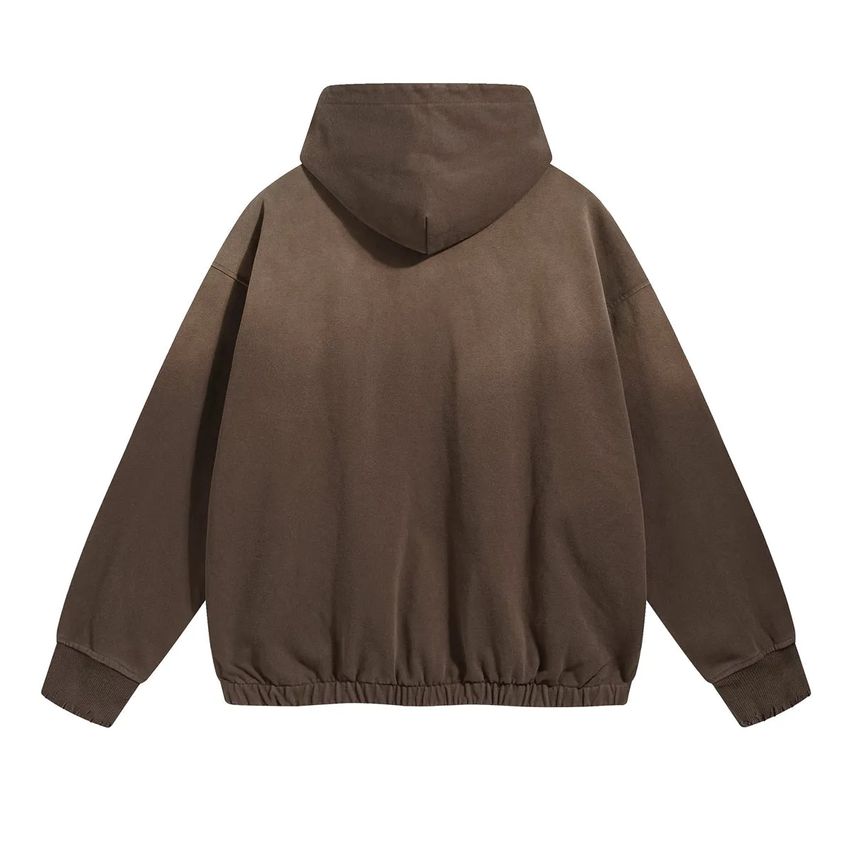 Women's Acid Wash Elastic Hem Hoodie