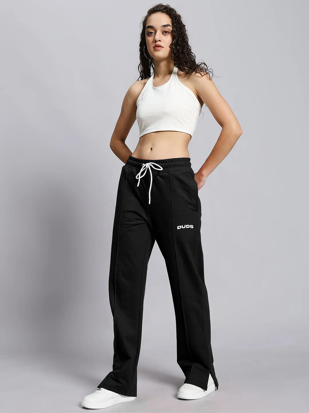 WOMEN'S ANISSA CO-ORD SET (BLACK-OFF WHITE)