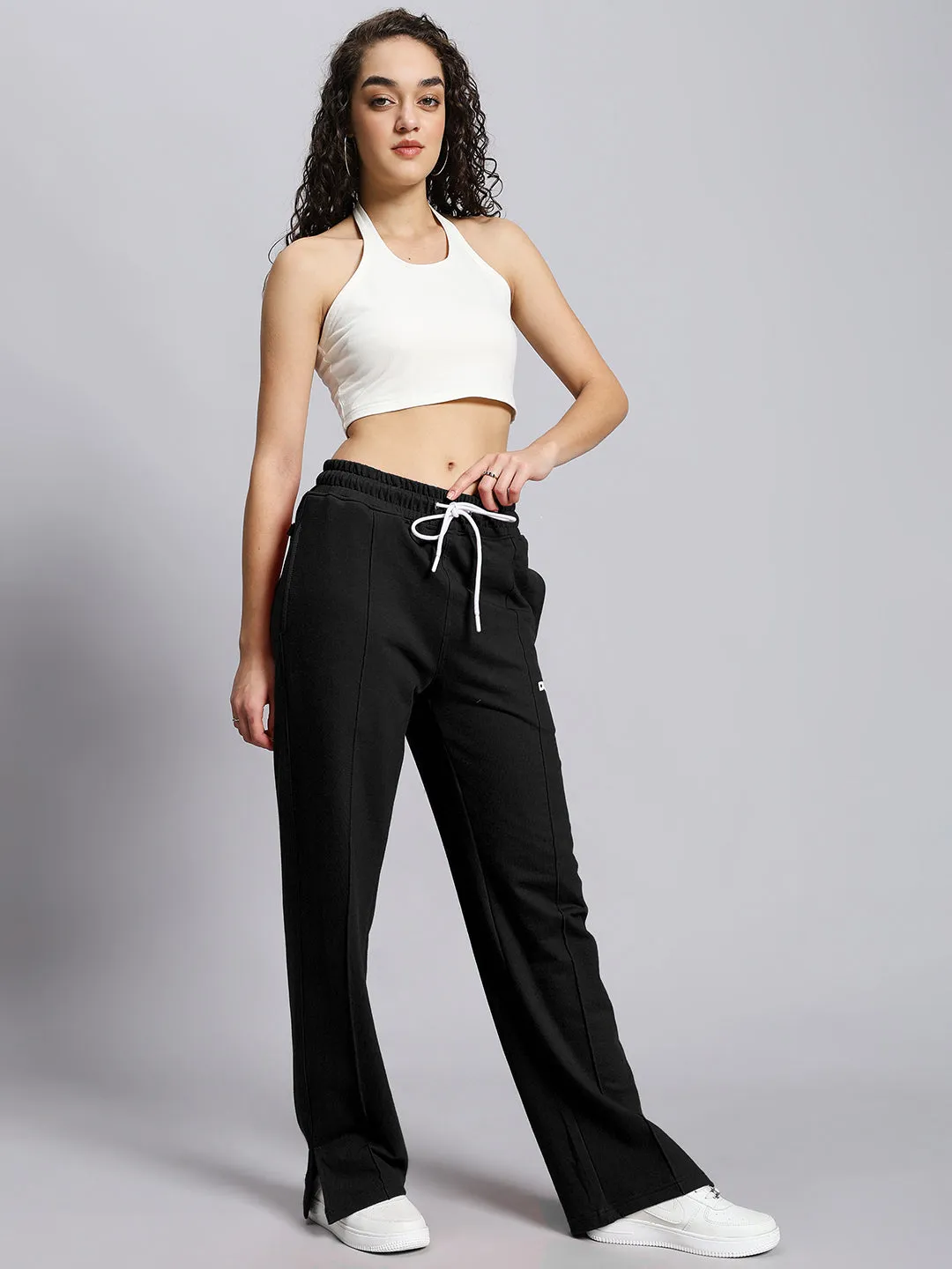 WOMEN'S ANISSA CO-ORD SET (BLACK-OFF WHITE)