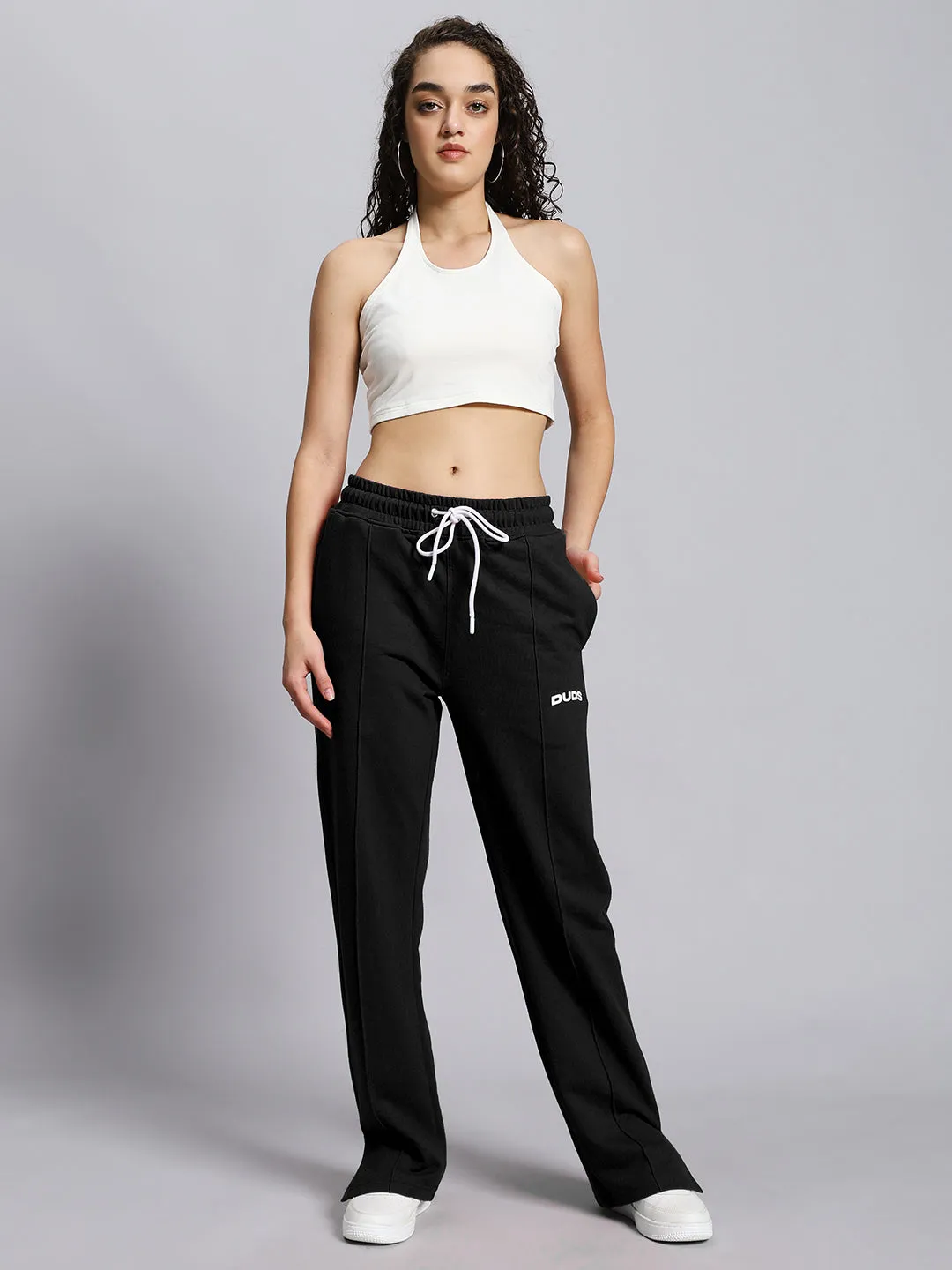 WOMEN'S ANISSA CO-ORD SET (BLACK-OFF WHITE)
