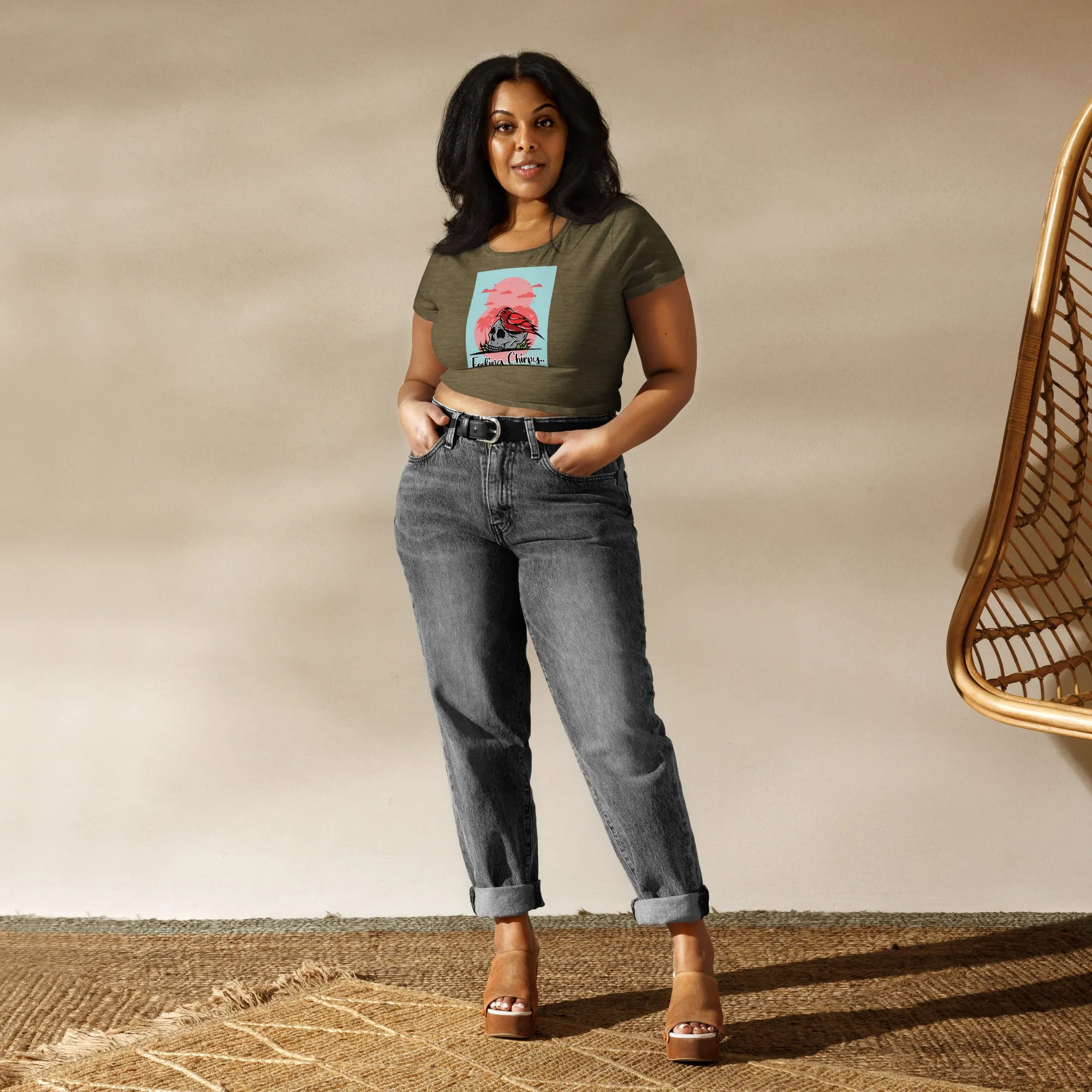 Women’s Crop Tee - Feeling Chirpy!