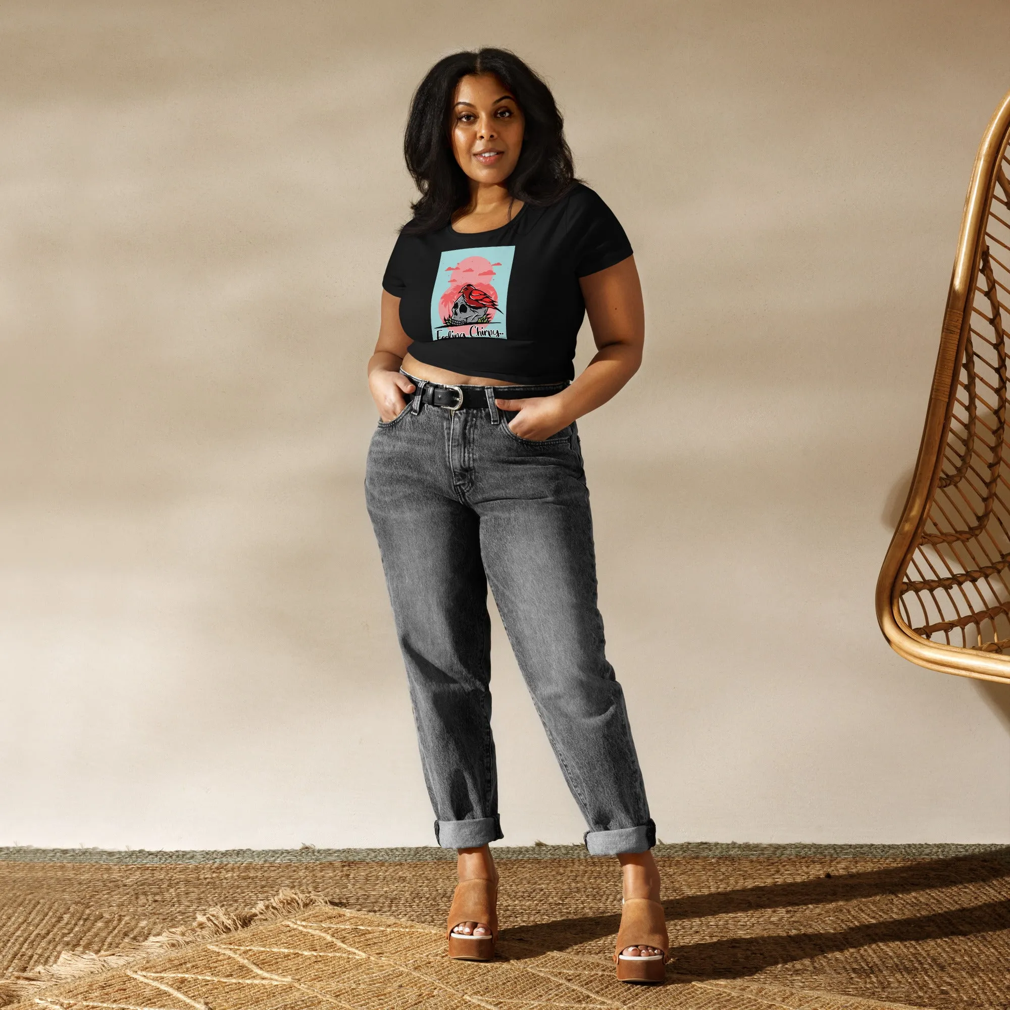 Women’s Crop Tee - Feeling Chirpy!