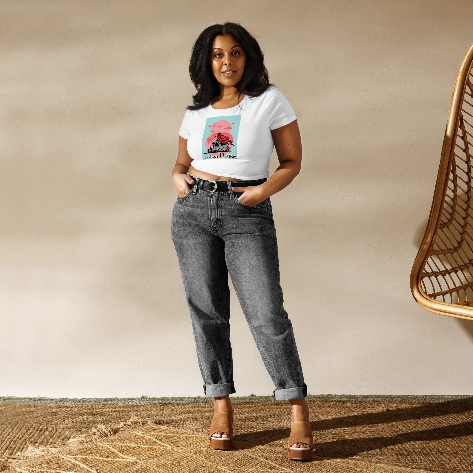 Women’s Crop Tee - Feeling Chirpy!