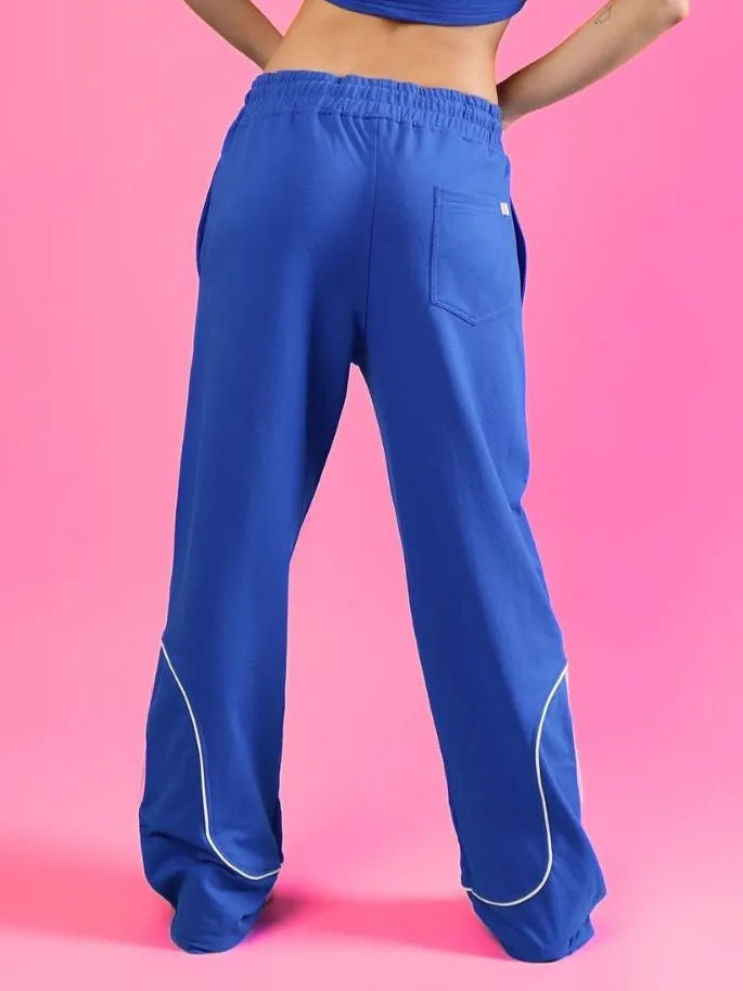 WOMEN'S EDDIE CONTRAST JOGGERS (BLUE)
