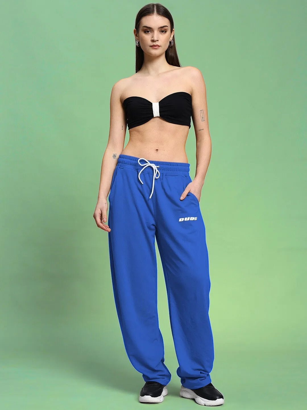 WOMEN'S LIA CO-ORD SET (BLACK-R BLUE)