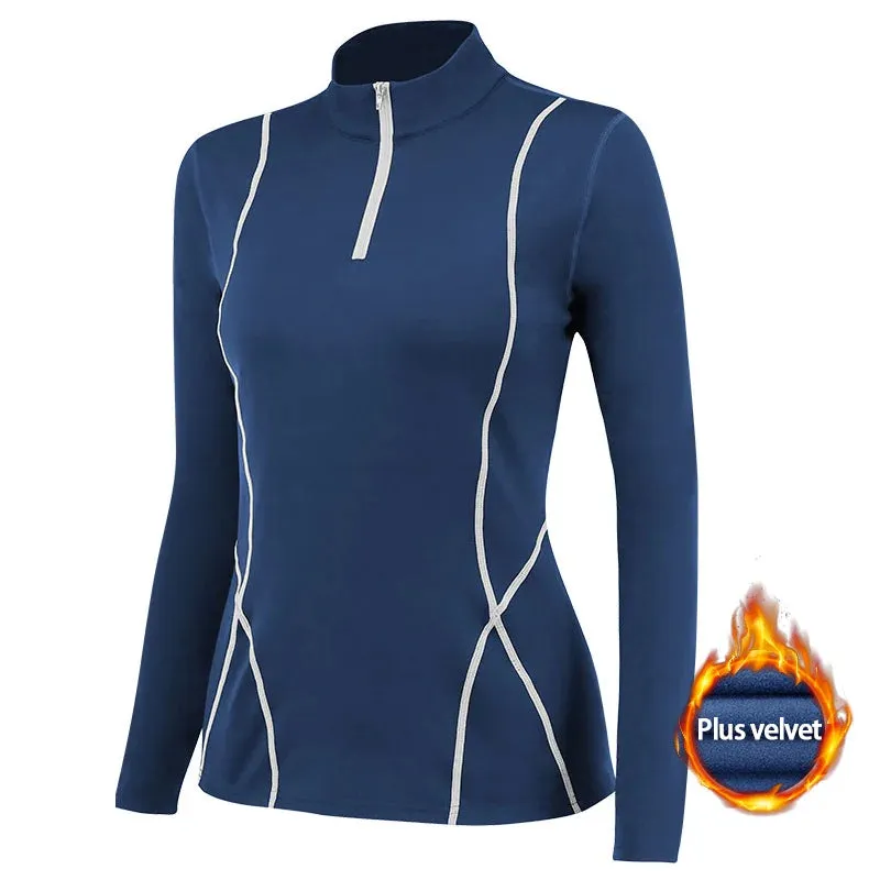 Women's Long Sleeve Yoga Top - Push Up Running Fitness Gym Shirt