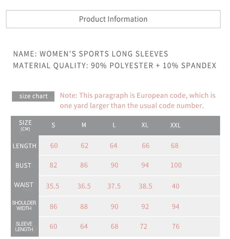 Women's Long Sleeve Yoga Top - Push Up Running Fitness Gym Shirt