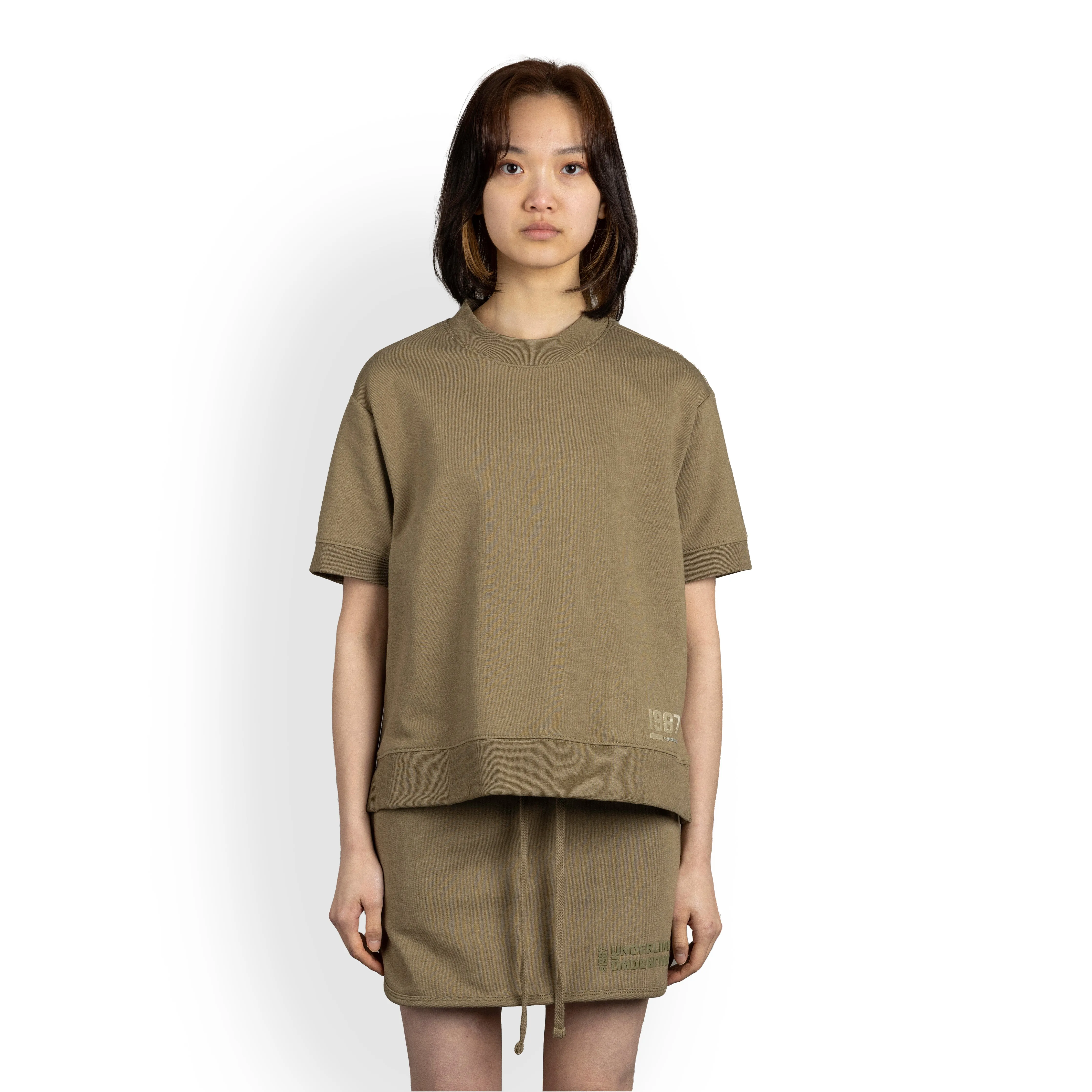 Womens Oversized Fleece Tee Shirt - Elmwood