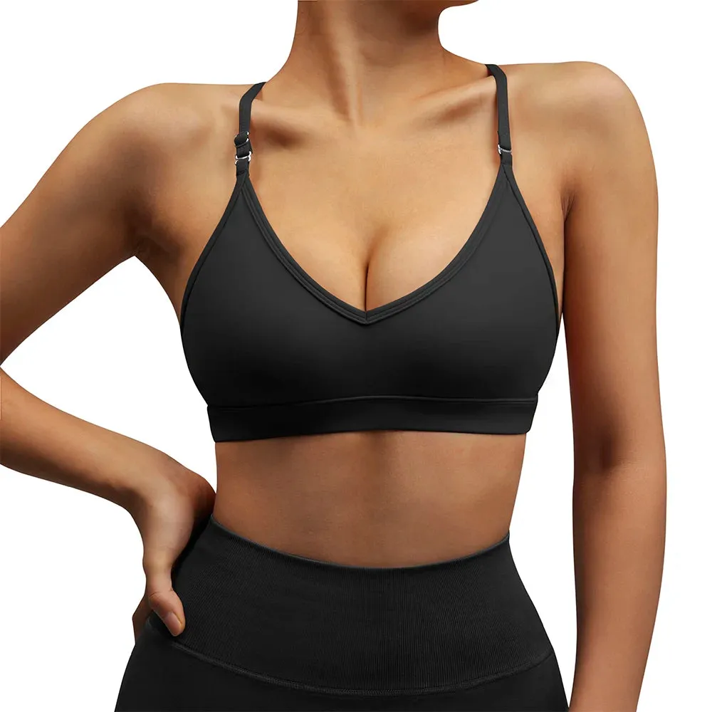 Women's Yoga Sports Bras - Breathable Crop Top - Shockproof Gym Workout Top
