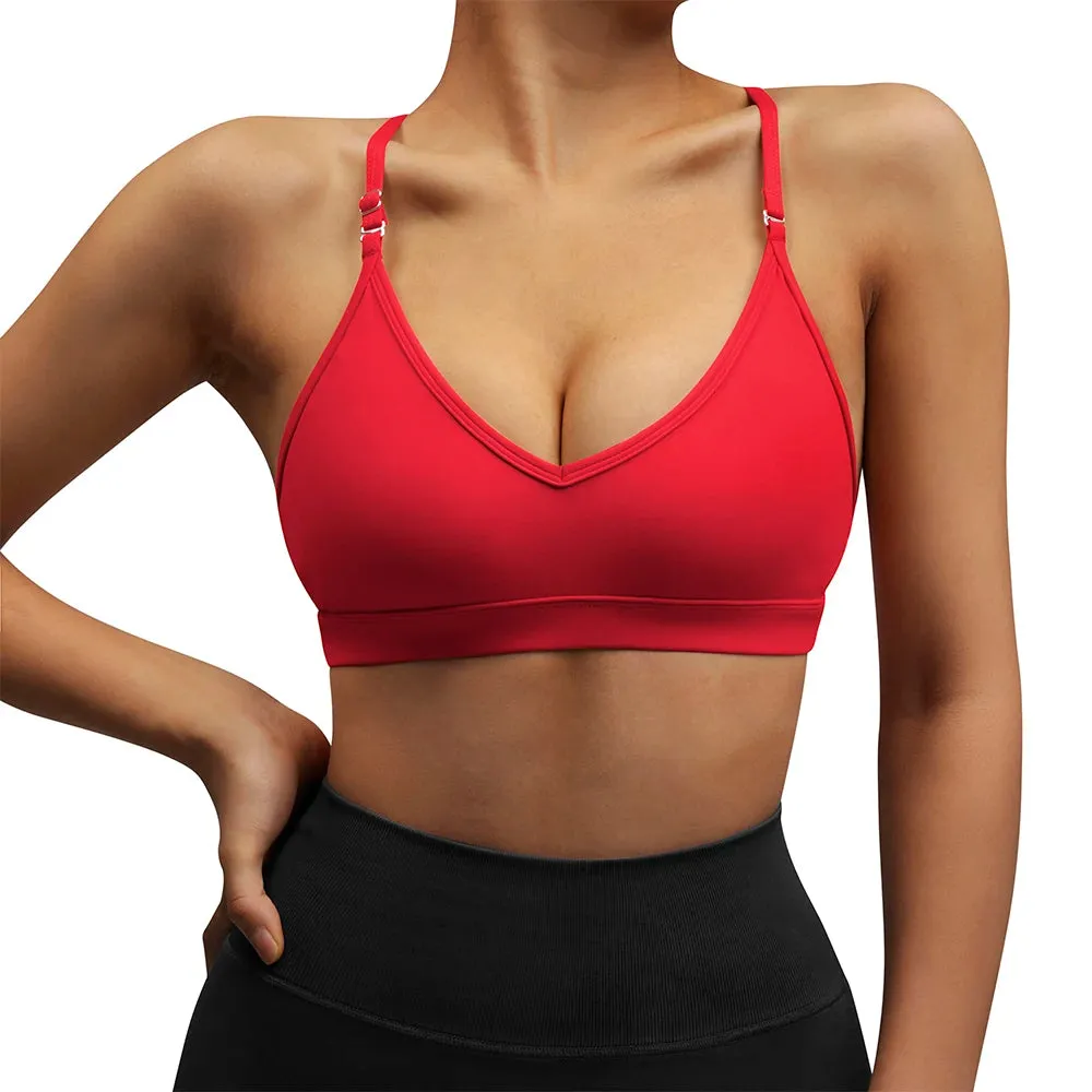 Women's Yoga Sports Bras - Breathable Crop Top - Shockproof Gym Workout Top