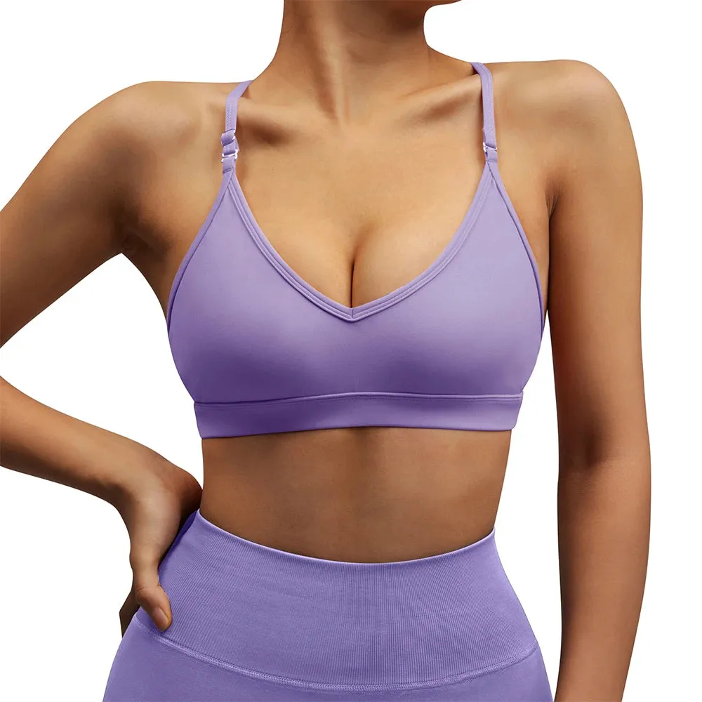 Women's Yoga Sports Bras - Breathable Crop Top - Shockproof Gym Workout Top