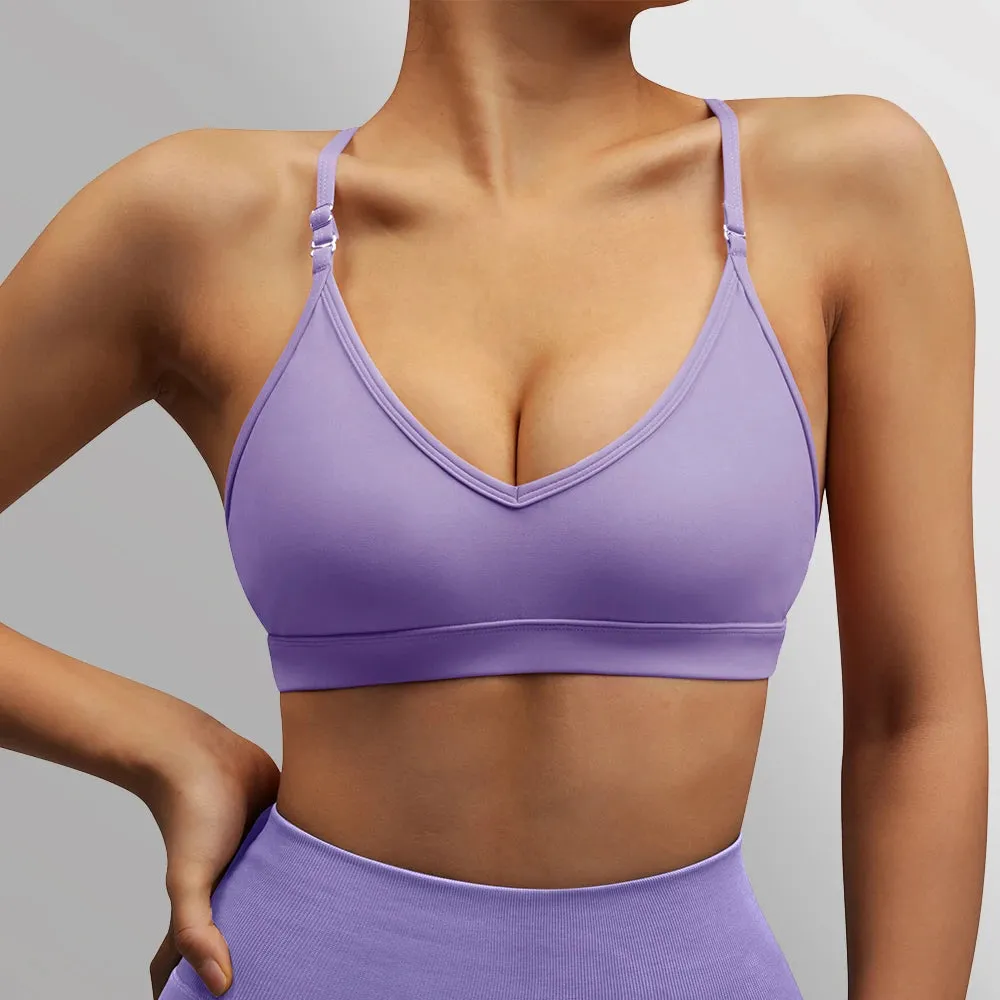 Women's Yoga Sports Bras - Breathable Crop Top - Shockproof Gym Workout Top