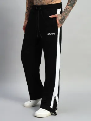 WONDER SLIT ZIPPER JOGGERS (BLACK-WHITE)