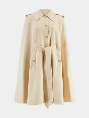 Wool Coat with Cape Sleeves