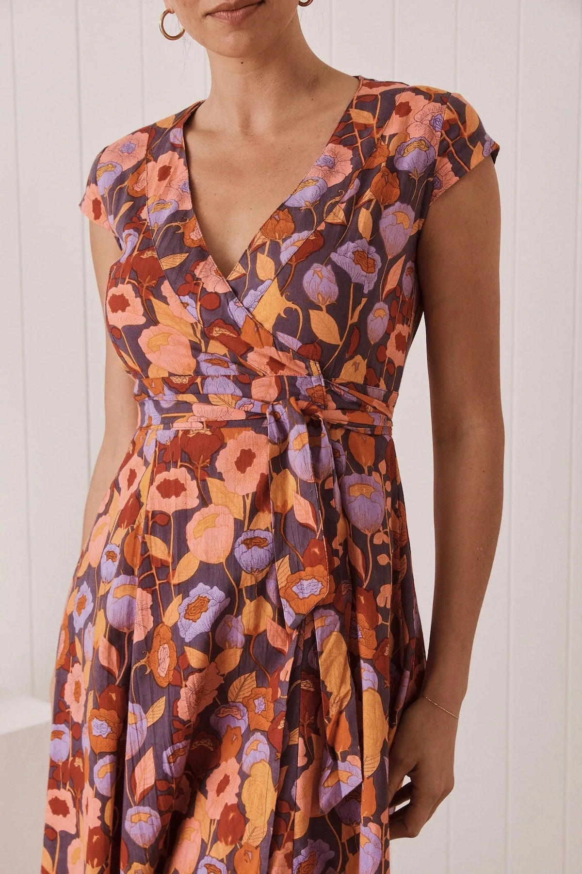 Wrap Dress - Poppy Peach