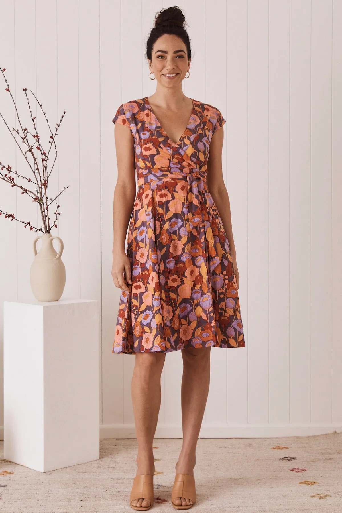 Wrap Dress - Poppy Peach