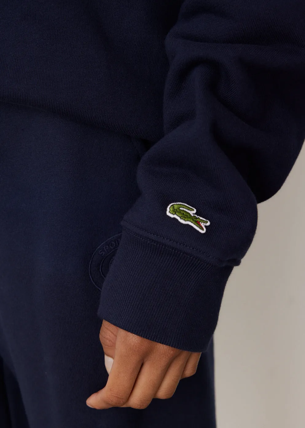 x Lacoste Oval Logo Embroidered Crewneck