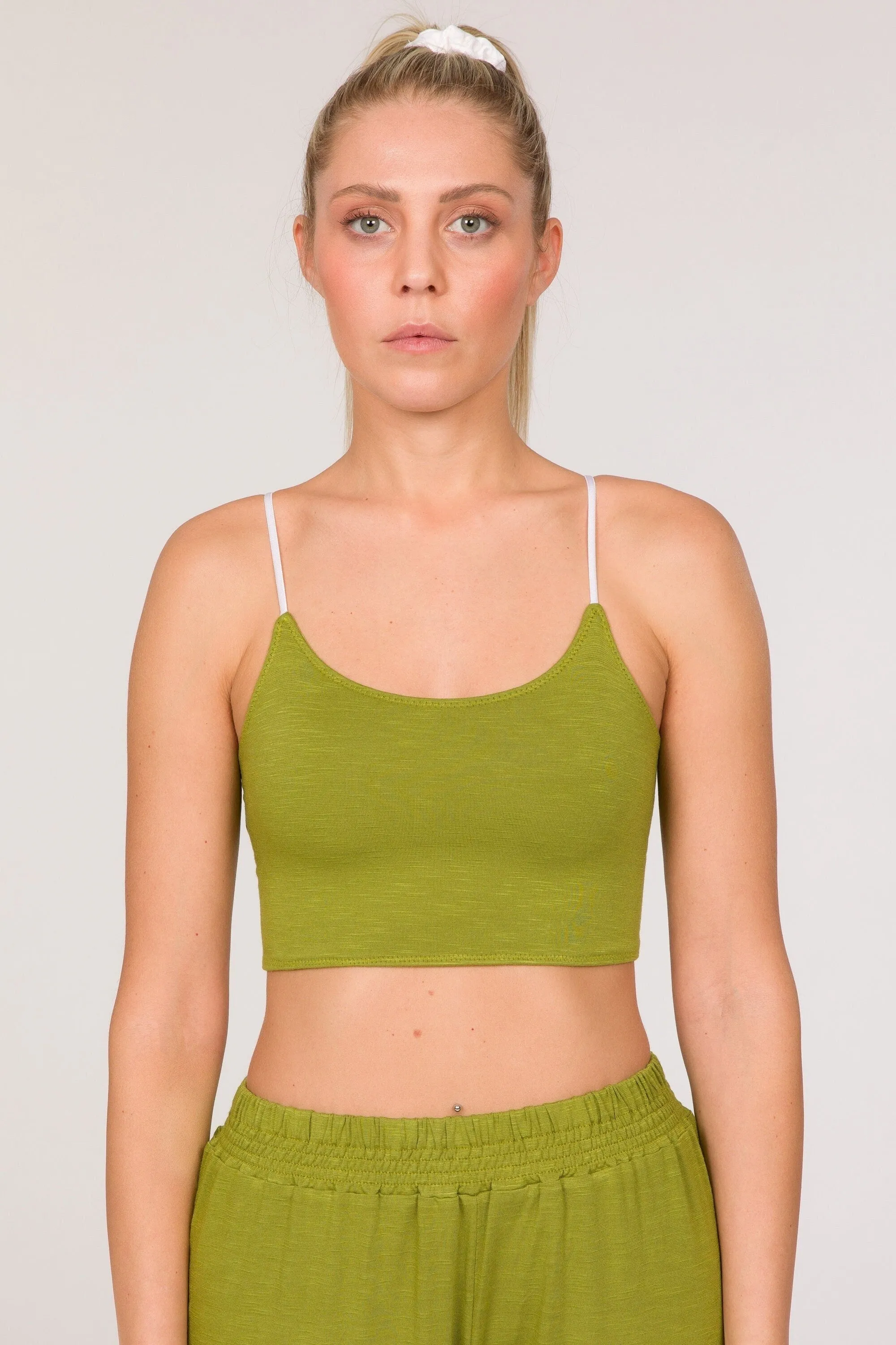 Yama Sport Bra - Green/White