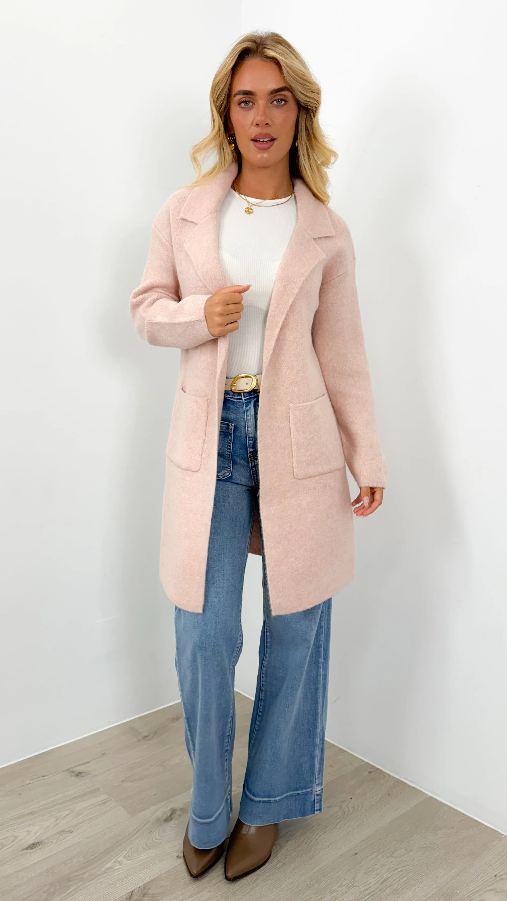 ZEETA COATIGAN - BLUSH