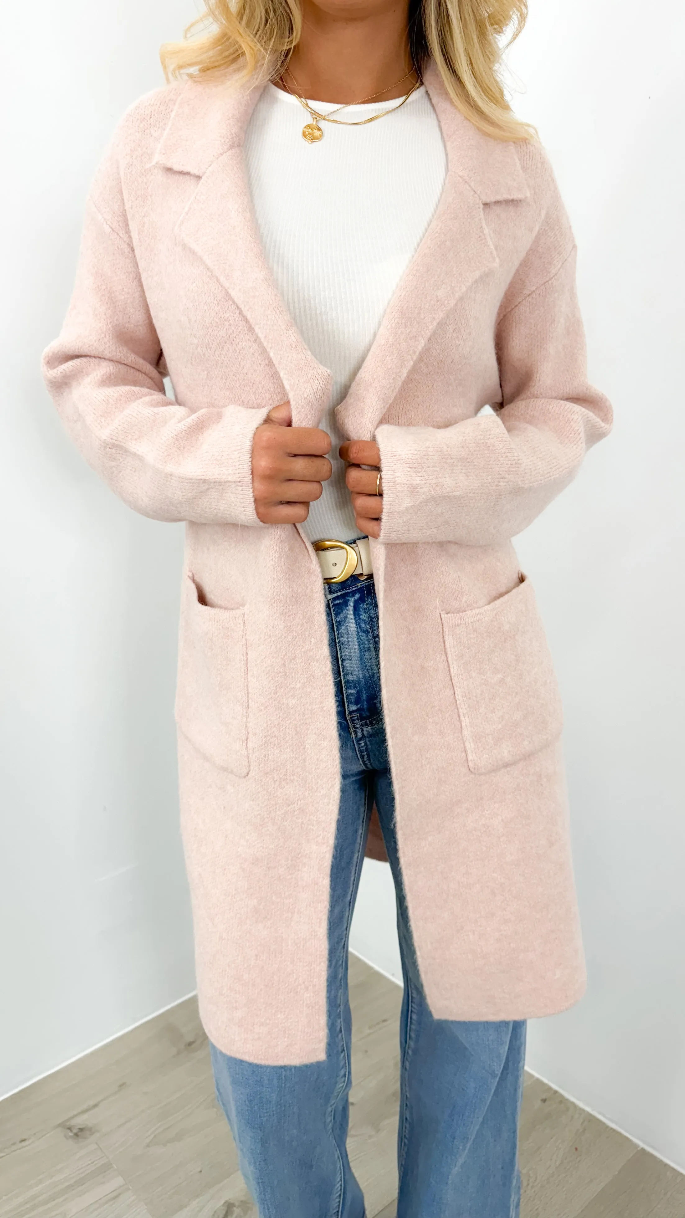 ZEETA COATIGAN - BLUSH