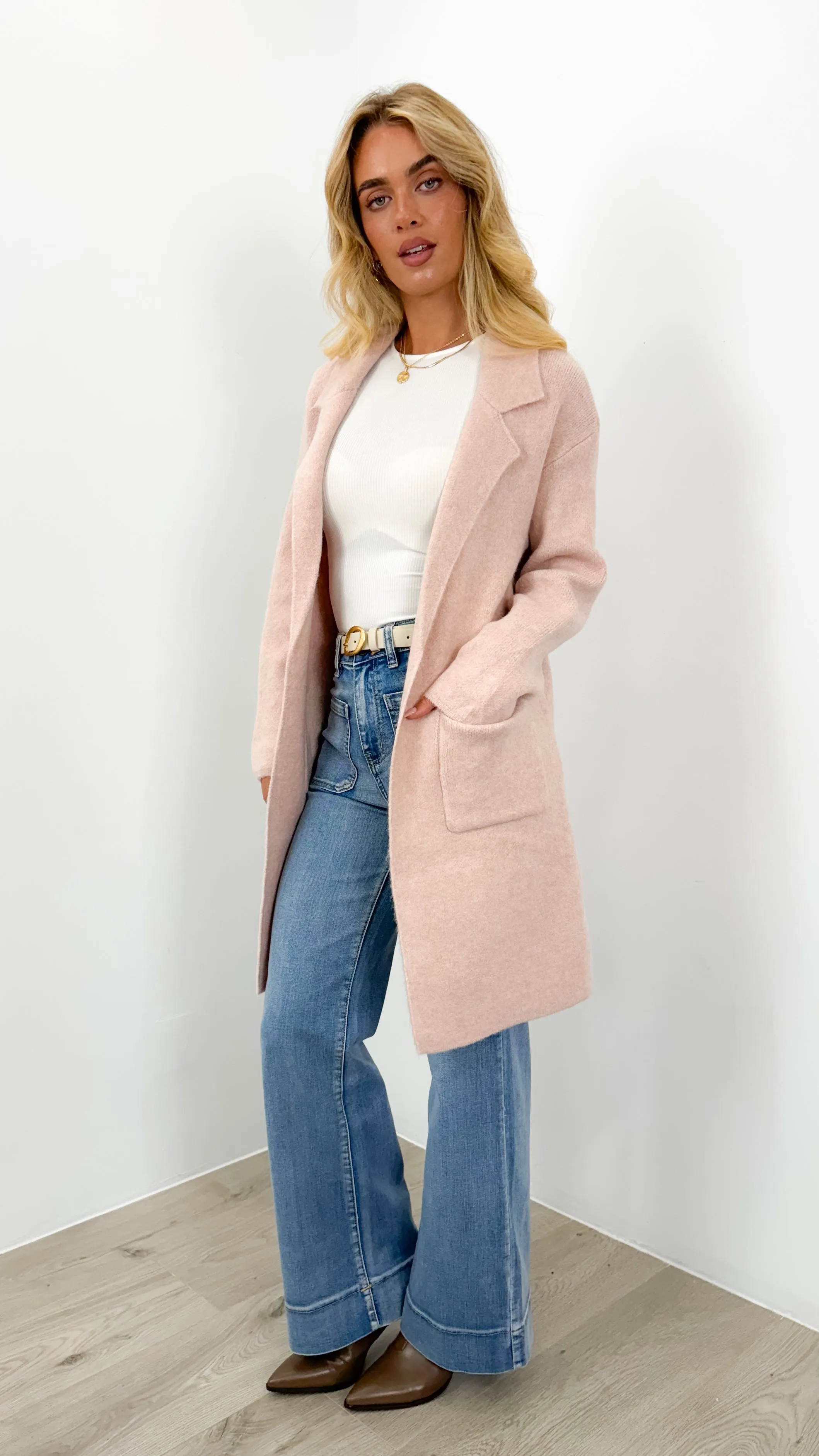ZEETA COATIGAN - BLUSH